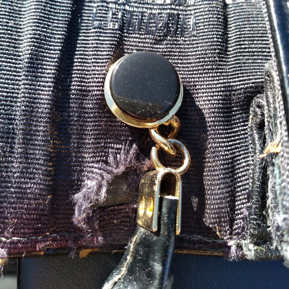 Vintage Jane Shilton Black Leather Purse Handbag, Shoulder Bag, Made in … - Picture 11 of 15